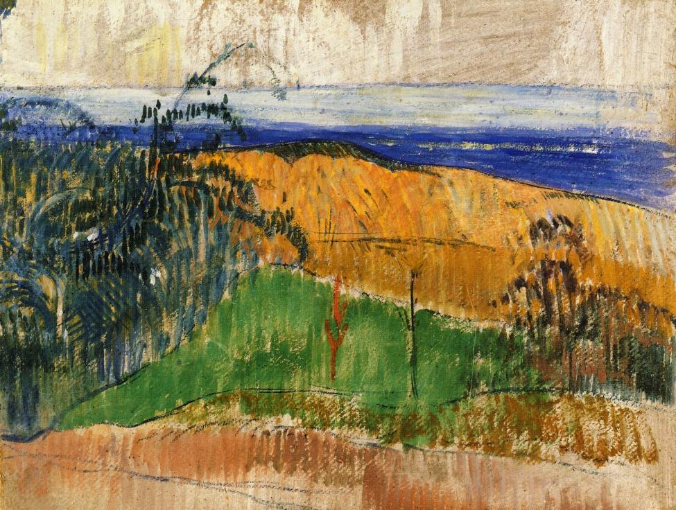 View of the Beach at Bellangenay - Paul Gauguin Painting